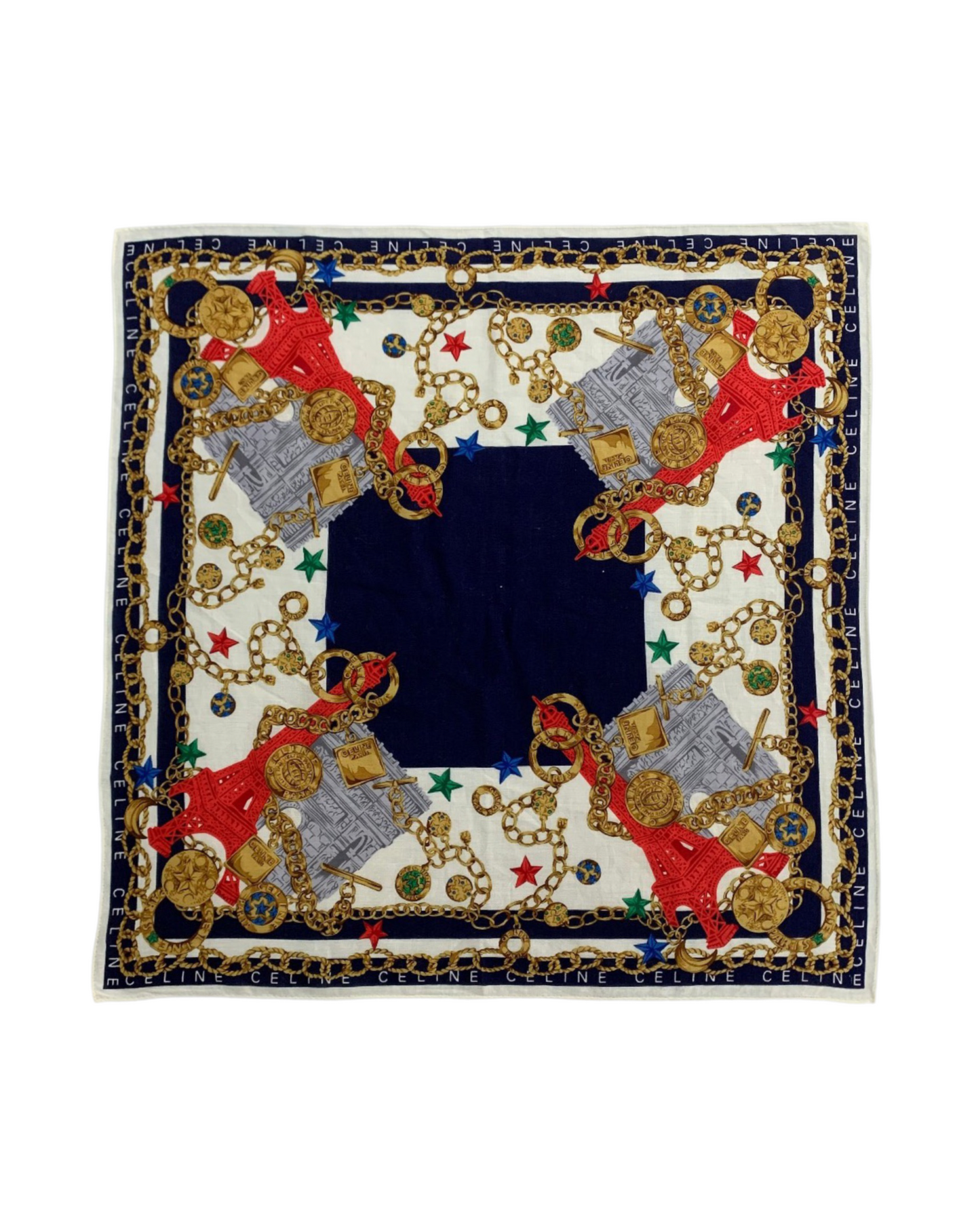 1980’s CELINE Silk Printed Scarf